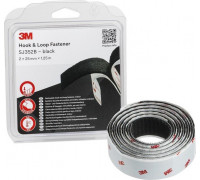 Застежка крючок-петля 3M SJ352Bbk черная 25 мм х 1.25 м 7100123266