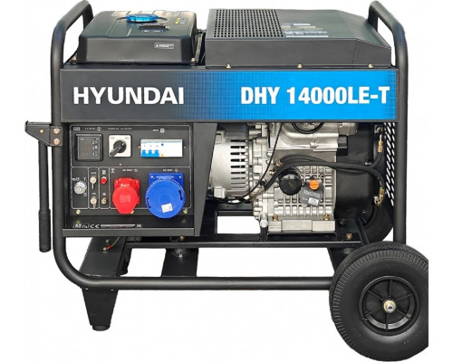 Электростанция дизельная с воздушным охлаждением HYUNDAI DHY 14000LE-T открытая