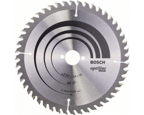 Пильный диск по дереву BOSCH 230х48х30 OPTILINE WOOD 2608640629