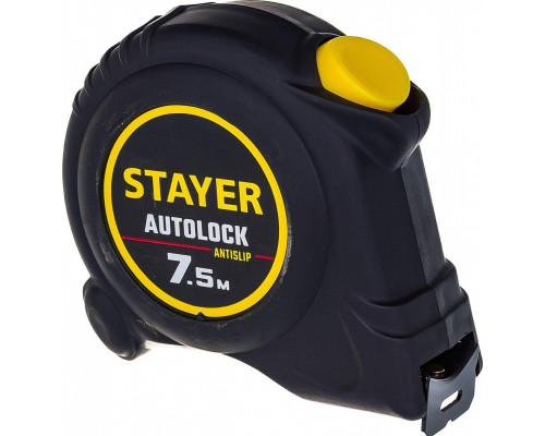 Рулетка STAYER АutoLock 7.5 м х 25 мм с автостопом 2-34126-07-25_z02