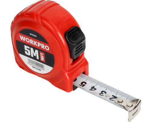 Рулетка WORKPRO WP261003 пластмассовая 5мх19мм