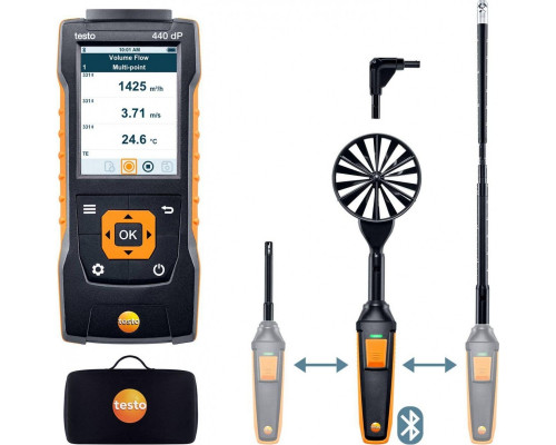 Комплект для вентиляции № 2 с Bluetooth Testo 440 delta P (0563 4410)