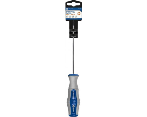 Отвертка крестовая Кобальт 646-324 ultra grip ph-0х100 мм cr-v, двухкомпонентная руко