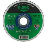 Отрезной круг по металлу D.BOR 125x1,0x22,2 мм A60T-BF, F41 METAL-CUT D-F41-MC-125-10-22