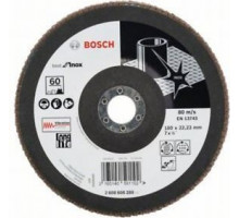 Круг лепестковый торцевой BOSCH 180 мм Р60 Best for Inox 2608608289