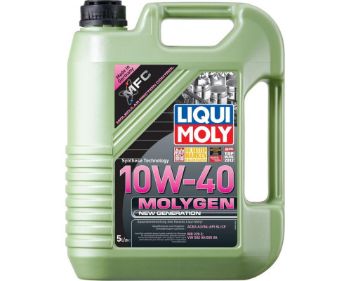 Масло моторное LIQUI MOLY SAE10W40 Molygen New Generation 5 л 9061/9951 9951/9061