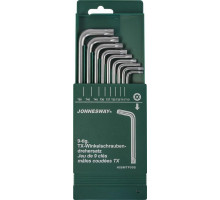 Набор ключей TORX JONNESWAY H08MTP09S с центрированным штифтом Т10-50, 9 предметов 047100