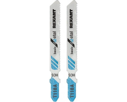 Пилки по металлу REXANT T118A 75 мм 21 з/д 1,5-3 мм (2 шт.) 92-0306