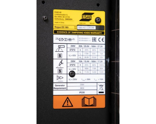 Сварочный инвертор ESAB Rogue ES 180i