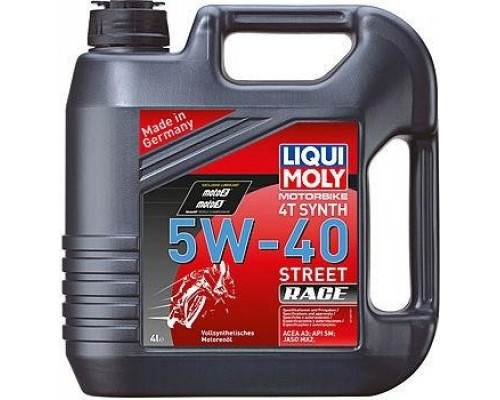 Масло для мотоциклов LIQUI MOLY SAE 5W40 Motorbike 4T Synth Street Race 4 л 8070 / 1685 синтетическое 8070