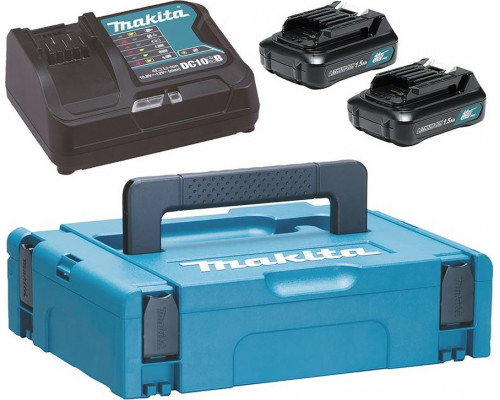 Набор АКБ и ЗУ MAKITA PSK 12.0В 1,5 Ач Li-ion (2шт.) BL1016/DC10SB (1шт.) MKP1SY122 197652-7