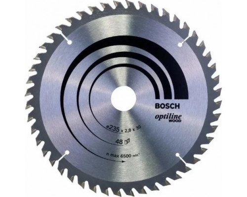 Пильный диск по дереву BOSCH 235х48х30 Standart Wood 2608640727