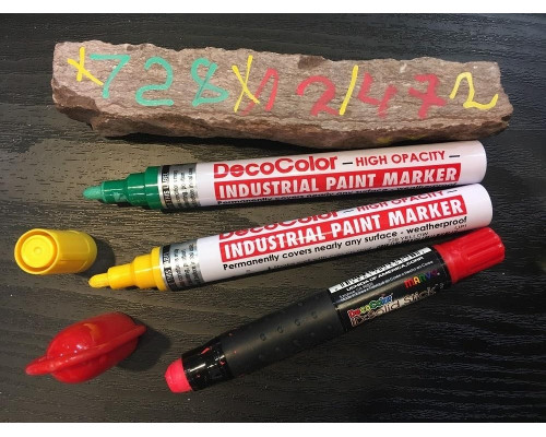 Маркер Marvy Uchida Deco Color Industrial, зеленый, металлический корпус MAR728/4