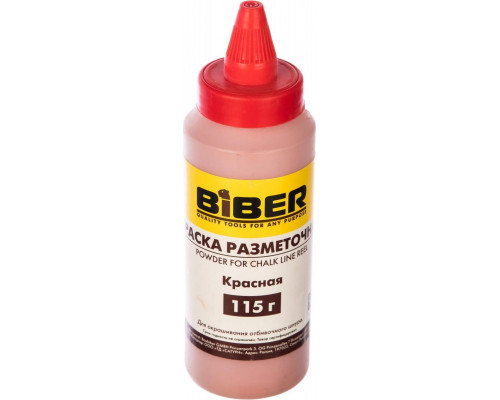 Краска разметочная Biber 43 201 порошковая, красная (0,115кг) тов-048258