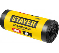 Мешок строительный STAYER HEAVY DUTY особопрочный, черный 300л, 10шт. 39157-300