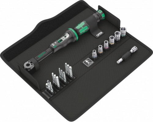 Ключ динамометрический WERA 05130110001 click-torque a 6 set 1 набор бит и торцевых голово WE-130110