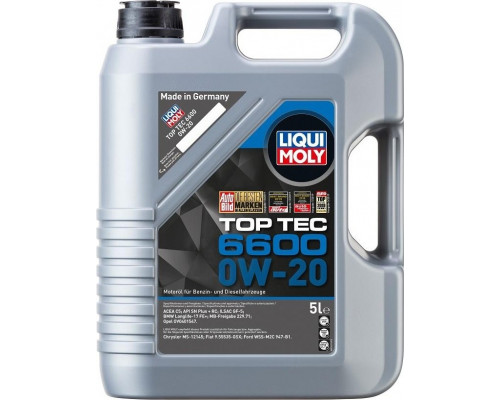 Масло моторное LIQUI MOLY SAE 0W20 Top Tec 6600 5 л 21411 21411