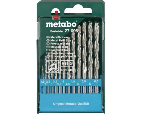 Набор сверл по металлу METABO HSS-G 13 шт. (1,5-6,5 мм) 627096000 627096000