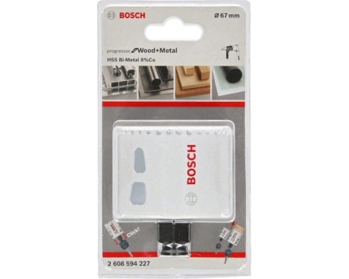 Коронка биметаллическая BOSCH PROGRESSOR 67 мм bim mm, new 2608594227