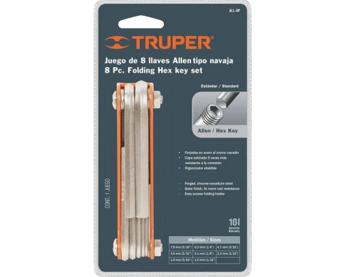 Набор шестигранников TRUPER ALL-8M 15555