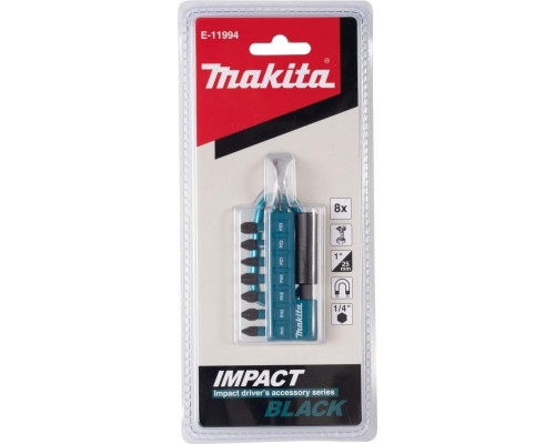 Набор бит MAKITA E-11994 Impact Black 25 мм 8 предметов E-11994