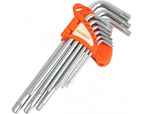 Набор ключей TORX PATRIOT SKT-9L длинные T10-T50 CRV, 9 предметов 350002007