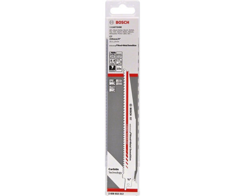 Полотна для сабельных пил BOSCH S1167XHM (уп10шт) Endurance for Wood and Metal Demolition 2608653312