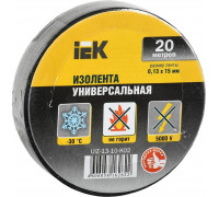 Изолента IEK ПВХ 0.13х15мм (рул. 20м) черн. UIZ-13-10-K02