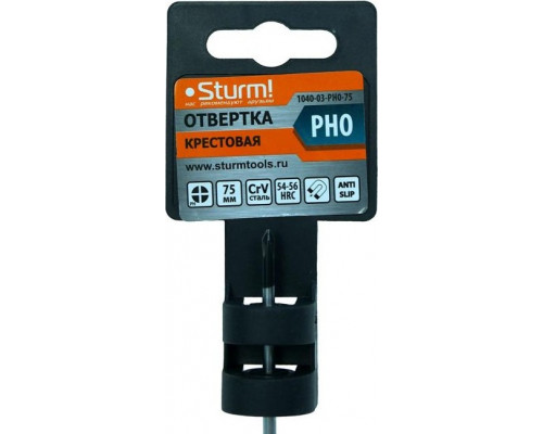 Отвертка крестовая Sturm 1040-03-PH0-75 ph0x75мм, магнит. наконечник