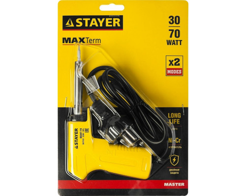 Электропаяльник STAYER MAXTerm с пистолетной рукояткой 55307-70