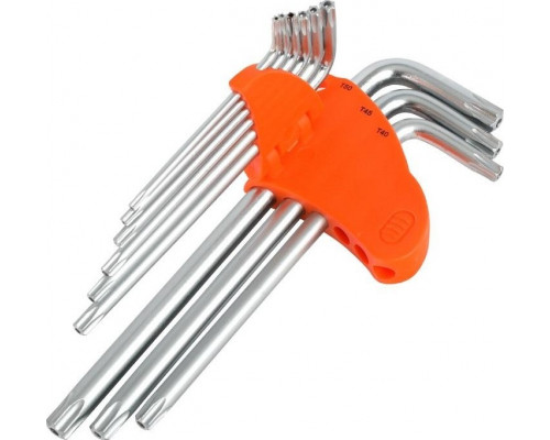 Набор ключей TORX PATRIOT SKT-9L длинные T10-T50 CRV, 9 предметов 350002007