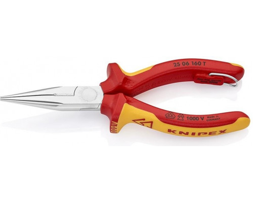 Длинногубцы диэлектрические KNIPEX 2506160T 160 мм с режущими кромками KN-2506160T