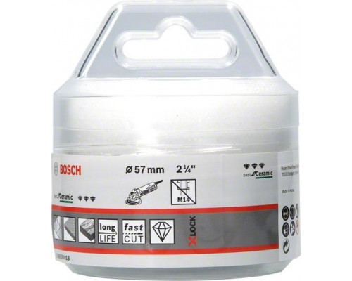 Алмазная коронка X-LOCK BOSCH 57 мм Dry Speed 2608599018