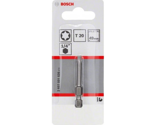 Бита для заворачивания BOSCH Extra Hard 49 мм T20 2607001636