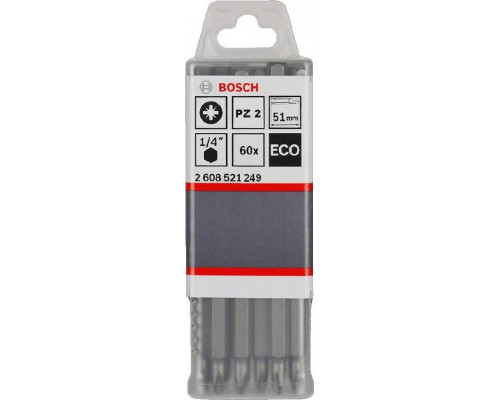 Бита для заворачивания BOSCH PZ2 51MM ECO 60шт 2608521249
