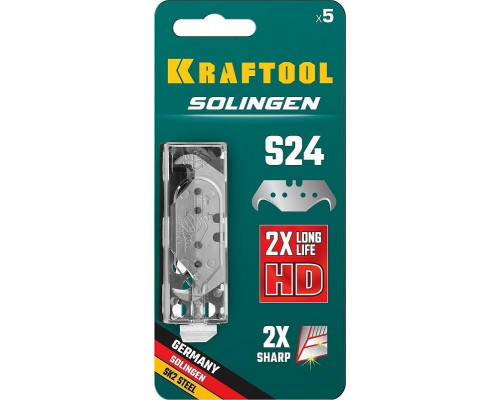 Лезвие для ножа KRAFTOOL SOLINGEN крюковидные тип s24, 5 шт, 09643-S5_z02
