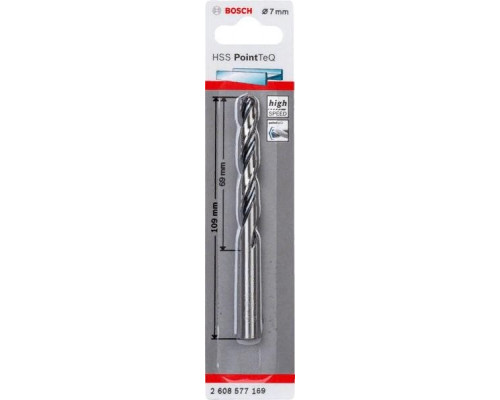 Сверло по металлу BOSCH HSS PointTeQ 7 мм 2608577169