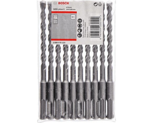 Бур SDS-plus BOSCH 8x100x160мм 10шт по бетону 2608579123