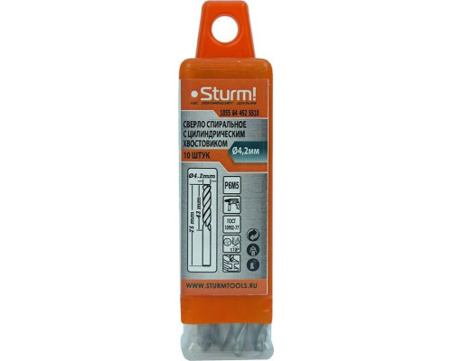 Сверло по металлу Sturm 1055-04-4S2-SS10 4,2х75 мм, 10 шт.