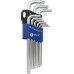Набор ключей TORX Кобальт 020405-09 угловых удлиненных tamper, 9 шт.