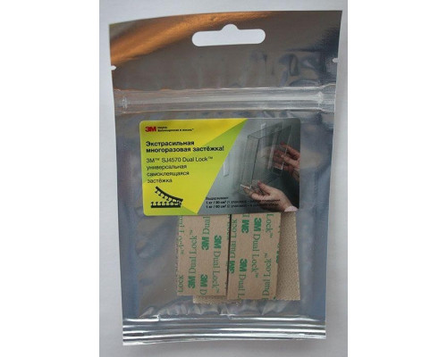 Застежка многоразовая 3M SJ4570 Dual Lock прозрачная 25 мм х 60 мм 4607166908216