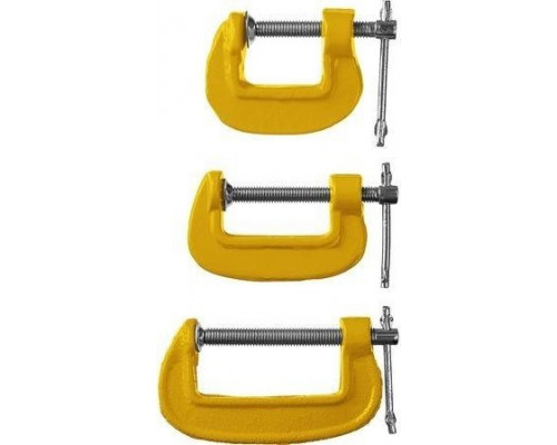Струбцина G-образная STAYER SG-3 набор тип g 25-50-75 мм, 3212-H3_z03