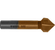 Зенковка по металлу Denzel М8, HSS конусная под цилиндрический хвостовик 72308