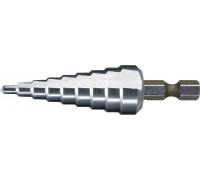 Сверло ступенчатое по металлу MAKITA D-40098 ступенчатое hss с прямым желобком, 4-20, 1/4