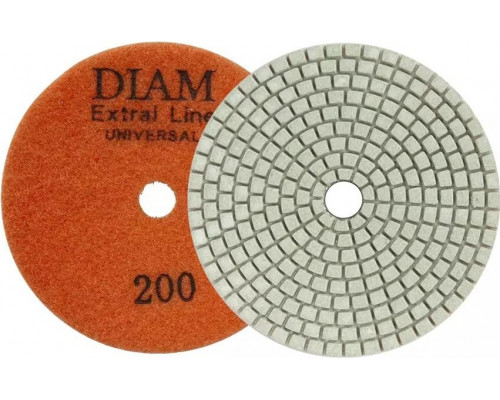 Алмазная тарелка на липучке DIAM АГШК 100*2,5 №200 Extra Line Universal (сухая/мокрая) 000674