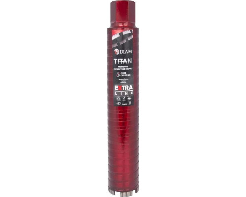 Алмазная коронка для мокрого сверления DIAM CACC 62x450х4x1,1/4UNC Extra Line Titan (арм. бетон) 313033
