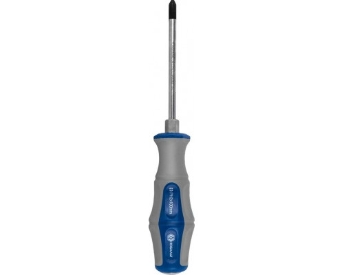 Отвертка крестовая ударная Кобальт 646-591 Ultra Grip PH-2x100 мм S2, двухкомпонентная рукоятка