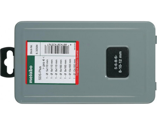 Набор буров SDS-plus METABO 5-6-6-8-8-10-12 мм (7 шт.) 630584000