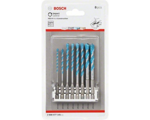 Набор универсальных сверл BOSCH HEX-9 Multi Construction 2608577141