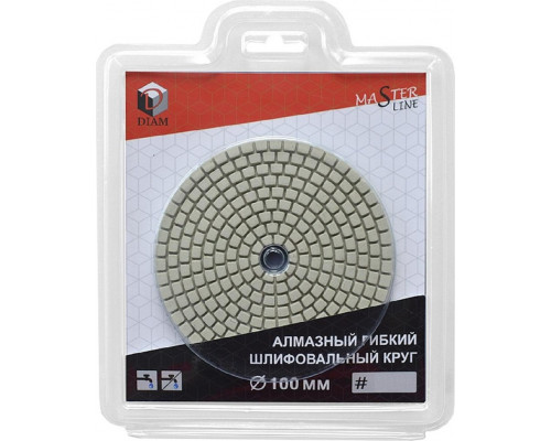 Алмазная тарелка на липучке DIAM АГШК 100*2,5 №50 Master Line (мокрая) 000574
